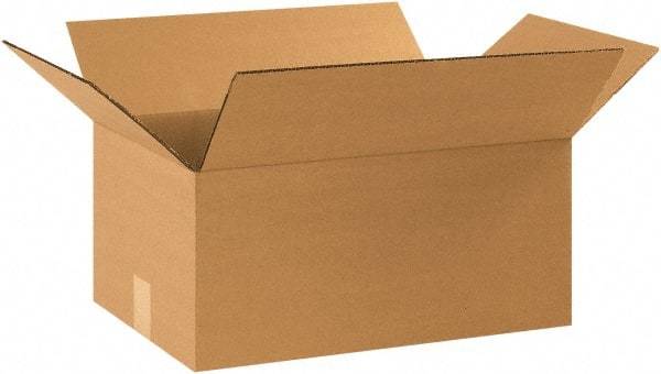 Made in USA - 14" Wide x 16" Long x 10" High Rectangle Heavy Duty Corrugated Box - 1 Wall, Kraft (Color), 95 Lb Capacity - A1 Tooling