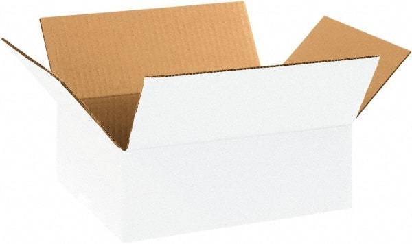 Made in USA - 8-3/4" Wide x 11-1/4" Long x 4" High Rectangle Corrugated Shipping Box - 1 Wall, White, 65 Lb Capacity - A1 Tooling