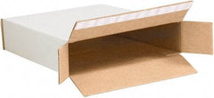 Made in USA - 2" Wide x 11-1/8" Long x 8-3/4" High Rectangle Corrugated Shipping Box - 1 Wall, White, 65 Lb Capacity - A1 Tooling