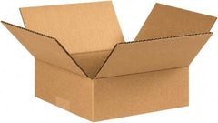 Made in USA - 8" Wide x 8" Long x 3" High Rectangle Corrugated Shipping Box - 1 Wall, Kraft (Color), 65 Lb Capacity - A1 Tooling