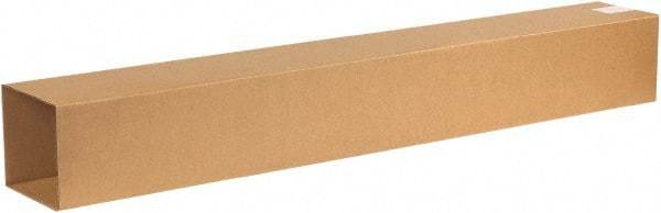 Made in USA - 6" Wide x 6" Long x 48" High Rectangle Telescoping Box - 2 Walls, Kraft (Color), 100 Lb Capacity - A1 Tooling