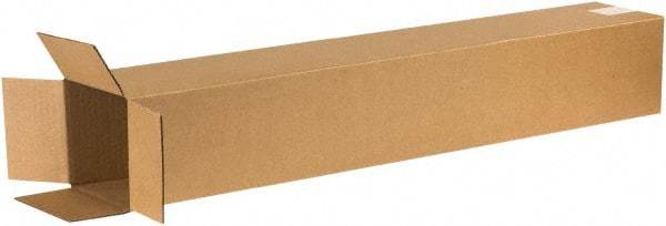 Made in USA - 6" Wide x 6" Long x 40" High Rectangle Corrugated Shipping Box - 1 Wall, Kraft (Color), 65 Lb Capacity - A1 Tooling