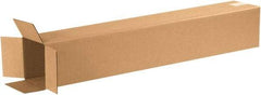 Made in USA - 6" Wide x 6" Long x 32" High Rectangle Corrugated Shipping Box - 1 Wall, Kraft (Color), 65 Lb Capacity - A1 Tooling