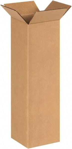 Made in USA - 6" Wide x 6" Long x 20" High Rectangle Corrugated Shipping Box - 1 Wall, Kraft (Color), 65 Lb Capacity - A1 Tooling