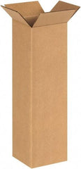 Made in USA - 6" Wide x 6" Long x 20" High Rectangle Corrugated Shipping Box - 1 Wall, Kraft (Color), 65 Lb Capacity - A1 Tooling