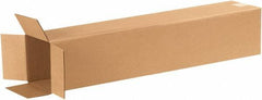 Made in USA - 6" Wide x 6" Long x 30" High Rectangle Corrugated Shipping Box - 1 Wall, Kraft (Color), 65 Lb Capacity - A1 Tooling