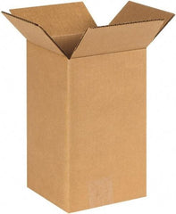 Made in USA - 6" Wide x 6" Long x 10" High Rectangle Corrugated Shipping Box - 1 Wall, Kraft (Color), 65 Lb Capacity - A1 Tooling