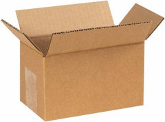 Made in USA - 4" Wide x 7" Long x 4" High Rectangle Corrugated Shipping Box - 1 Wall, Kraft (Color), 65 Lb Capacity - A1 Tooling