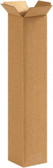 Made in USA - 4" Wide x 4" Long x 20" High Rectangle Corrugated Shipping Box - 1 Wall, Kraft (Color), 65 Lb Capacity - A1 Tooling