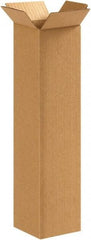 Made in USA - 4" Wide x 4" Long x 16" High Rectangle Corrugated Shipping Box - 1 Wall, Kraft (Color), 65 Lb Capacity - A1 Tooling