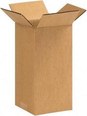 Made in USA - 5" Wide x 5" Long x 10" High Rectangle Corrugated Shipping Box - 1 Wall, Kraft (Color), 65 Lb Capacity - A1 Tooling