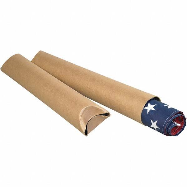 Made in USA - 4" Diam x 18" Long Round Crimped End Mailing Tubes - 1 Wall, Kraft (Color) - A1 Tooling