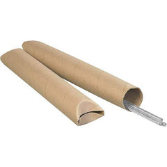 Made in USA - 3" Diam x 42" Long Round Crimped End Mailing Tubes - 1 Wall, Kraft (Color) - A1 Tooling