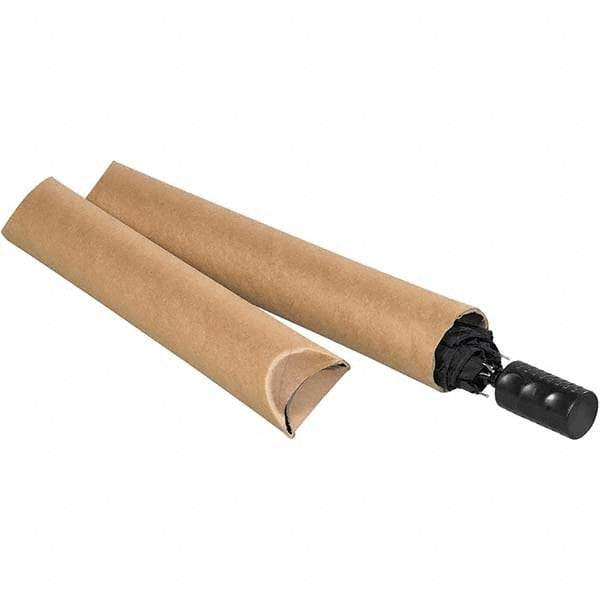 Made in USA - 2-1/2" Diam x 20" Long Round Crimped End Mailing Tubes - 1 Wall, Kraft (Color) - A1 Tooling