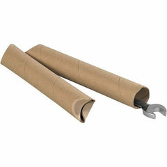 Made in USA - 1-1/2" Diam x 15" Long Round Crimped End Mailing Tubes - 1 Wall, Kraft (Color) - A1 Tooling