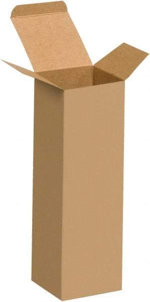 Made in USA - 1-3/4" Wide x 1-3/4" Long x 6" High Rectangle Chipboard Box - 1 Wall, Kraft (Color) - A1 Tooling