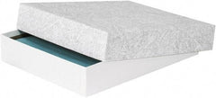 Made in USA - 11" Wide x 8-1/2" Long x 2" High Rectangle Chipboard Box - 1 Wall, Gray Leatherette - A1 Tooling