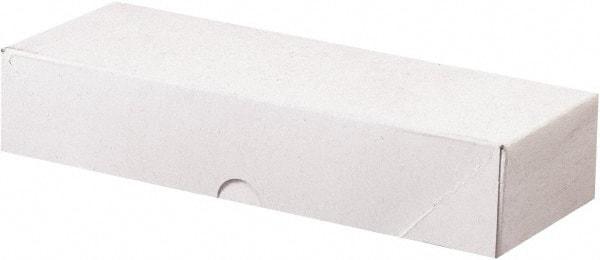 Made in USA - 3-1/2" Wide x 10" Long x 2" High Rectangle Chipboard Box - 1 Wall, White - A1 Tooling