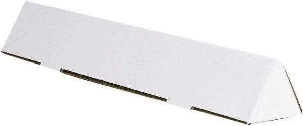 Made in USA - 2" Diam x 30" Long Corrugated Triangular Mailing Tube - 1 Wall, White - A1 Tooling