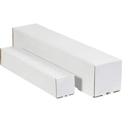 Made in USA - 2" Diam x 25" Long Square Square Mailing Tubes - 1 Wall, White - A1 Tooling