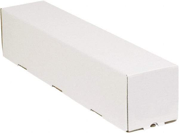 Made in USA - 5" Diam x 25" Long Square Square Mailing Tubes - 1 Wall, White - A1 Tooling