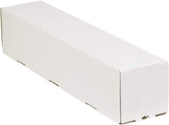 Made in USA - 5" Diam x 25" Long Square Square Mailing Tubes - 1 Wall, White - A1 Tooling