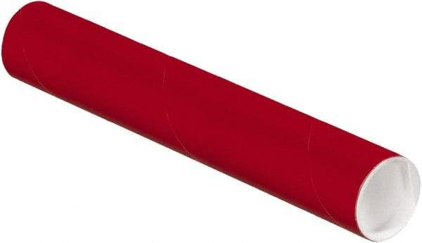 Made in USA - 2" Diam x 12" Long Round Colored Mailing Tubes - 1 Wall, Red - A1 Tooling