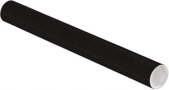 Made in USA - 2" Diam x 18" Long Round Colored Mailing Tubes - 1 Wall, Black - A1 Tooling