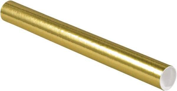 Made in USA - 2" Diam x 20" Long Round Colored Mailing Tubes - 1 Wall, Gold - A1 Tooling