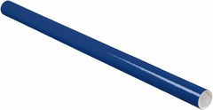 Made in USA - 2" Diam x 36" Long Round Colored Mailing Tubes - 1 Wall, Blue - A1 Tooling