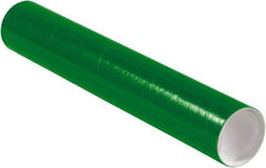 Made in USA - 3" Diam x 18" Long Round Colored Mailing Tubes - 1 Wall, Green - A1 Tooling