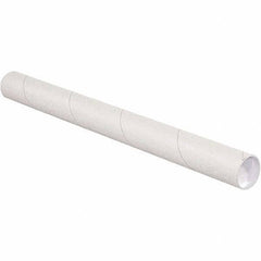 Made in USA - 2-1/2" Diam x 30" Long Round White Mailing Tubes - 1 Wall, White - A1 Tooling