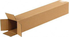 Made in USA - 4" Wide x 4" Long x 24" High Rectangle Corrugated Shipping Box - 1 Wall, Kraft (Color), 65 Lb Capacity - A1 Tooling