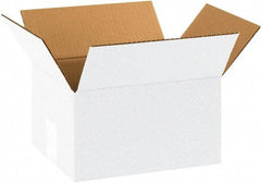 Made in USA - 8" Wide x 10" Long x 6" High Rectangle Corrugated Shipping Box - 1 Wall, White, 65 Lb Capacity - A1 Tooling