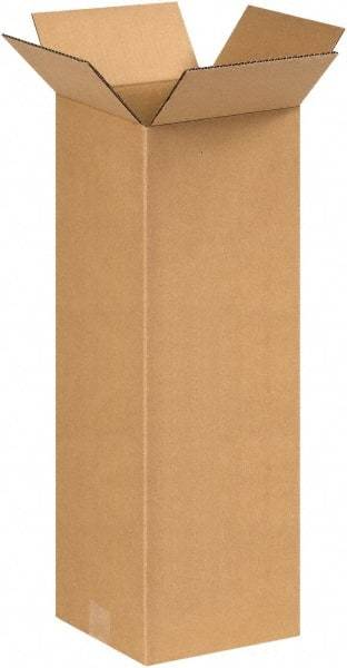 Made in USA - 8" Wide x 8" Long x 20" High Rectangle Corrugated Shipping Box - 1 Wall, Kraft (Color), 65 Lb Capacity - A1 Tooling