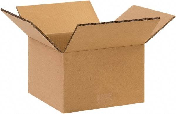 Made in USA - 10" Wide x 10" Long x 6" High Rectangle Heavy Duty Corrugated Box - 2 Walls, Kraft (Color), 100 Lb Capacity - A1 Tooling