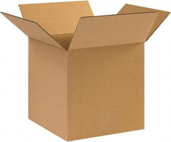 Made in USA - 10" Wide x 10" Long x 10" High Square Heavy Duty Corrugated Box - 1 Wall, Kraft (Color), 95 Lb Capacity - A1 Tooling