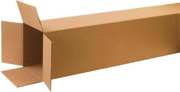 Made in USA - 12" Wide x 12" Long x 72" High Rectangle Corrugated Shipping Box - 1 Wall, Kraft (Color), 65 Lb Capacity - A1 Tooling