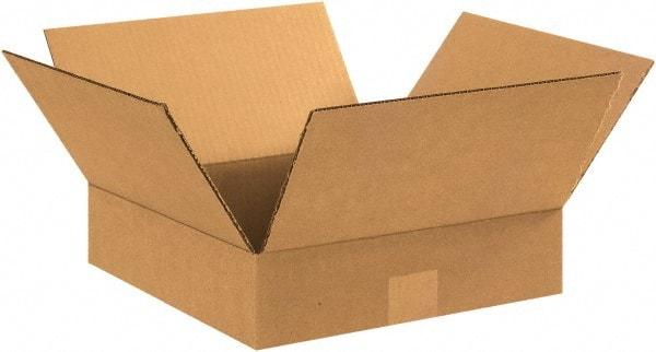 Made in USA - 15" Wide x 15" Long x 3" High Rectangle Corrugated Shipping Box - 1 Wall, Kraft (Color), 65 Lb Capacity - A1 Tooling