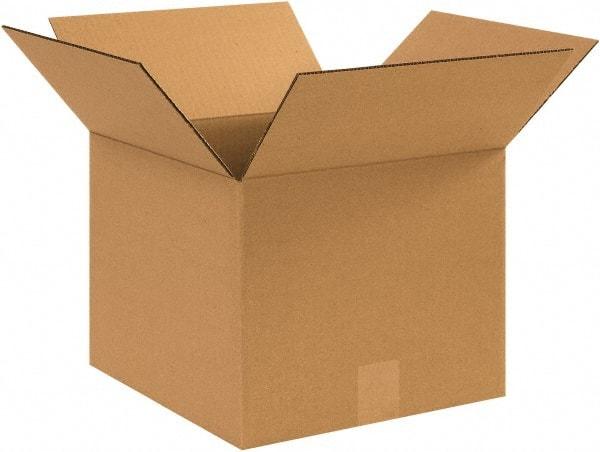 Made in USA - 12" Wide x 12" Long x 10" High Rectangle Corrugated Shipping Box - 1 Wall, Kraft (Color), 65 Lb Capacity - A1 Tooling