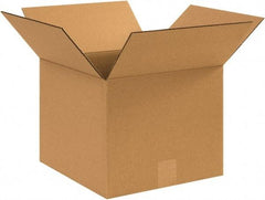 Made in USA - 12" Wide x 12" Long x 10" High Rectangle Corrugated Shipping Box - 1 Wall, Kraft (Color), 65 Lb Capacity - A1 Tooling