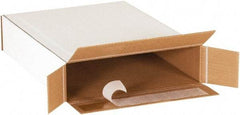 Made in USA - 3" Wide x 11-1/4" Long x 15-1/8" High Rectangle Corrugated Shipping Box - 1 Wall, White, 65 Lb Capacity - A1 Tooling