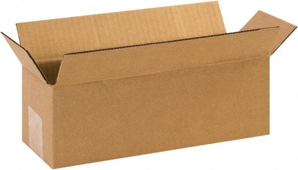 Made in USA - 4" Wide x 12" Long x 4" High Rectangle Corrugated Shipping Box - 1 Wall, Kraft (Color), 65 Lb Capacity - A1 Tooling