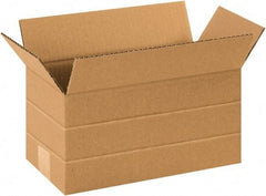 Made in USA - 6" Wide x 12" Long x 6" High Rectangle Multi-Depth Box - 1 Wall, Kraft (Color), 65 Lb Capacity - A1 Tooling