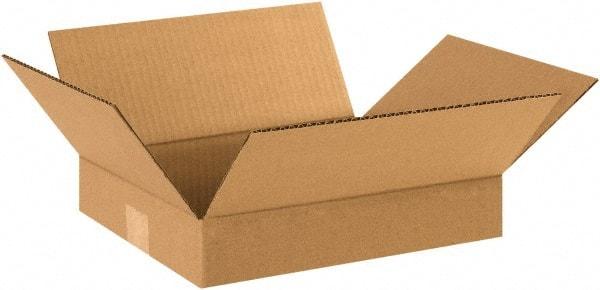 Made in USA - 10" Wide x 12" Long x 2" High Rectangle Corrugated Shipping Box - 1 Wall, Kraft (Color), 65 Lb Capacity - A1 Tooling