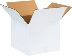 Made in USA - 12" Wide x 12" Long x 10" High Rectangle Corrugated Shipping Box - 1 Wall, White, 65 Lb Capacity - A1 Tooling