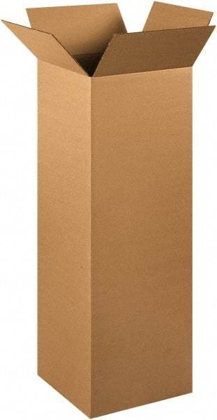 Made in USA - 12" Wide x 12" Long x 36" High Rectangle Corrugated Shipping Box - 1 Wall, Kraft (Color), 65 Lb Capacity - A1 Tooling