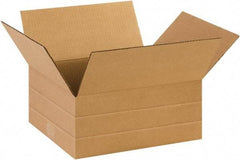 Made in USA - 12" Wide x 14" Long x 6" High Rectangle Multi-Depth Box - 1 Wall, Kraft (Color), 65 Lb Capacity - A1 Tooling