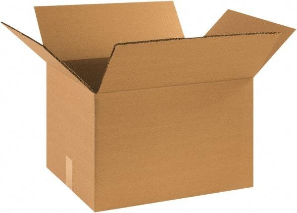 Made in USA - 12" Wide x 15" Long x 10" High Rectangle Heavy Duty Corrugated Box - 2 Walls, Kraft (Color), 100 Lb Capacity - A1 Tooling