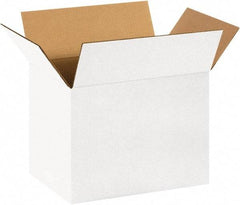 Made in USA - 10" Wide x 14" Long x 10" High Rectangle Corrugated Shipping Box - 1 Wall, White, 65 Lb Capacity - A1 Tooling